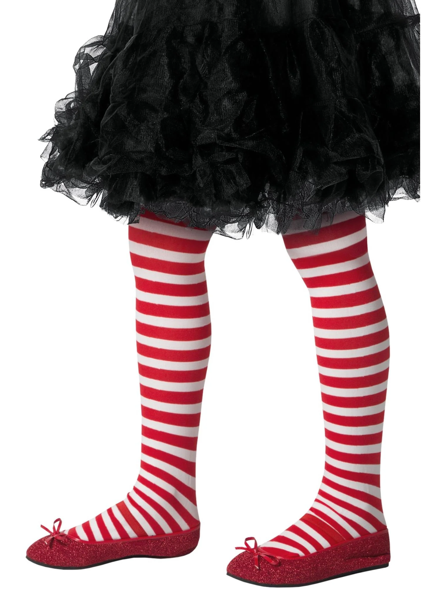 Striped Tights, Childs, Red & White  Wholesale