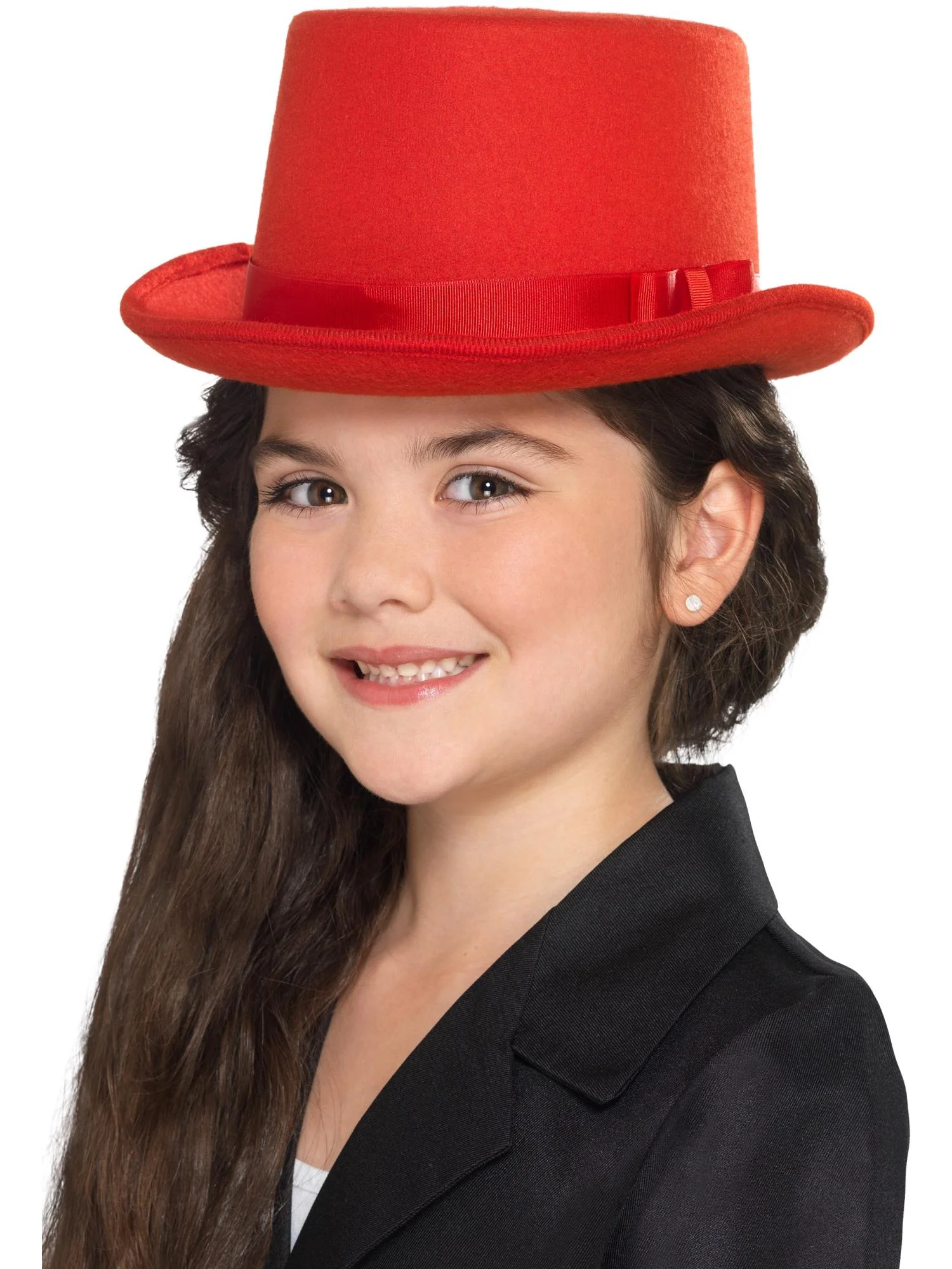 Kids Top Hat, Red Wholesale - Image 2