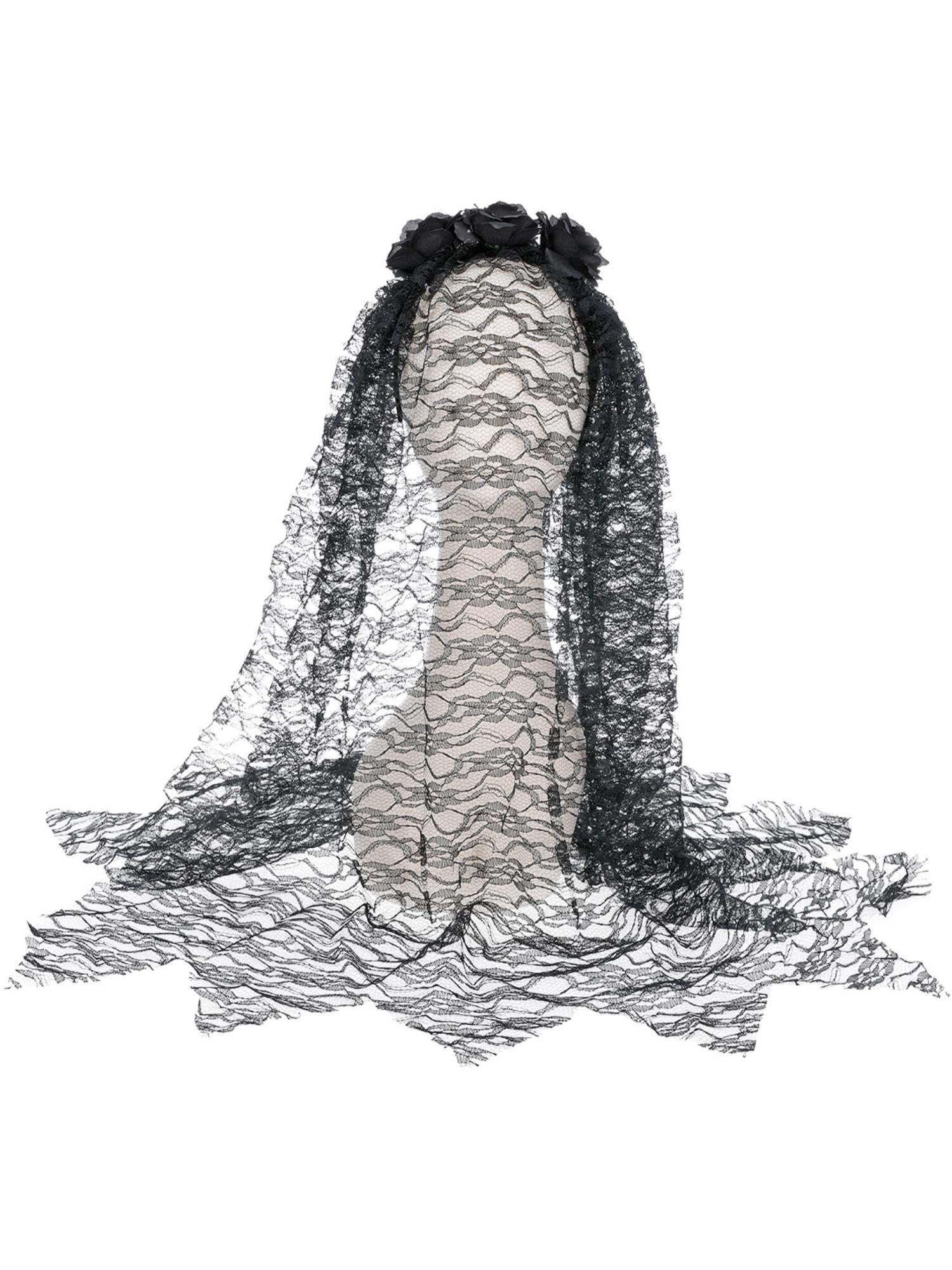 Black Widow Veil, Black Wholesale - Image 2