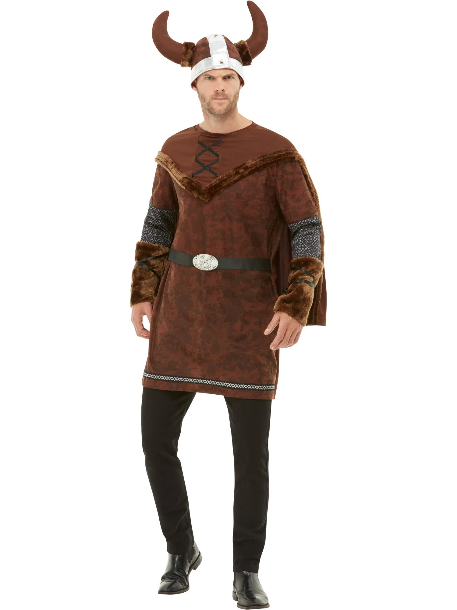 Deluxe Viking Barbarian Costume, Brown Wholesale - Image 4