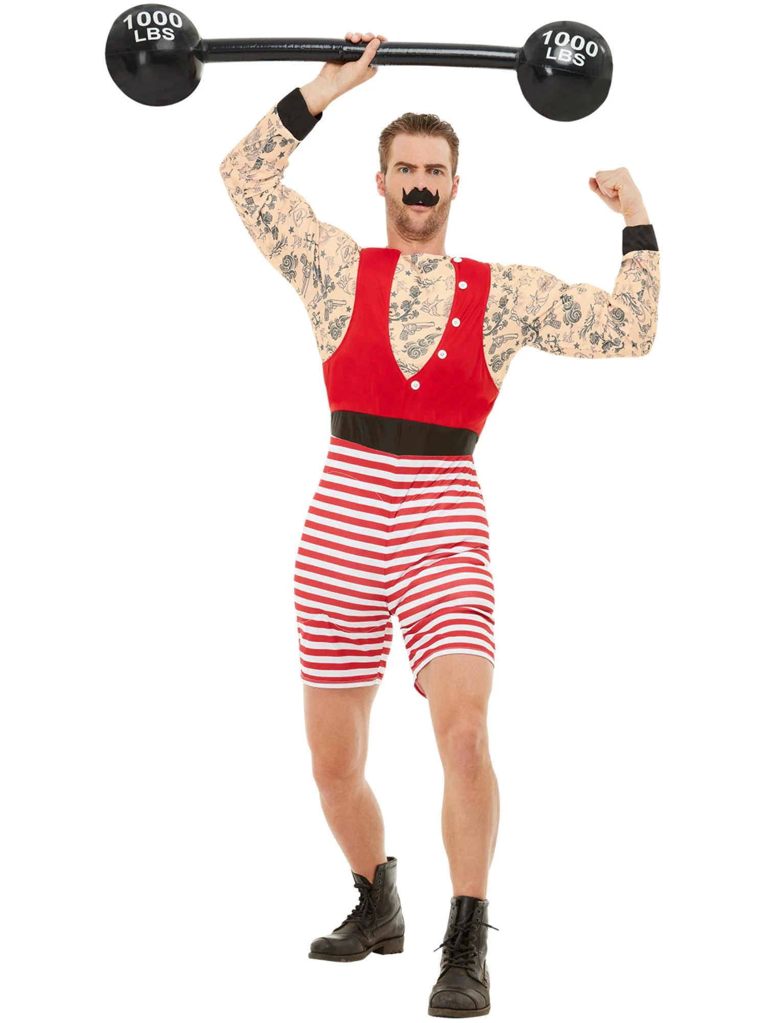 Deluxe Strongman Costume, Red & White Wholesale