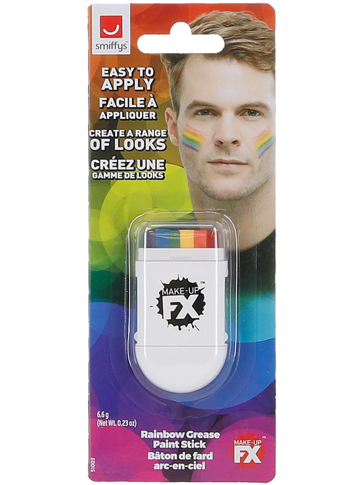 Smiffys Make-Up FX, Rainbow Greasepaint Stick Wholesale - Image 2