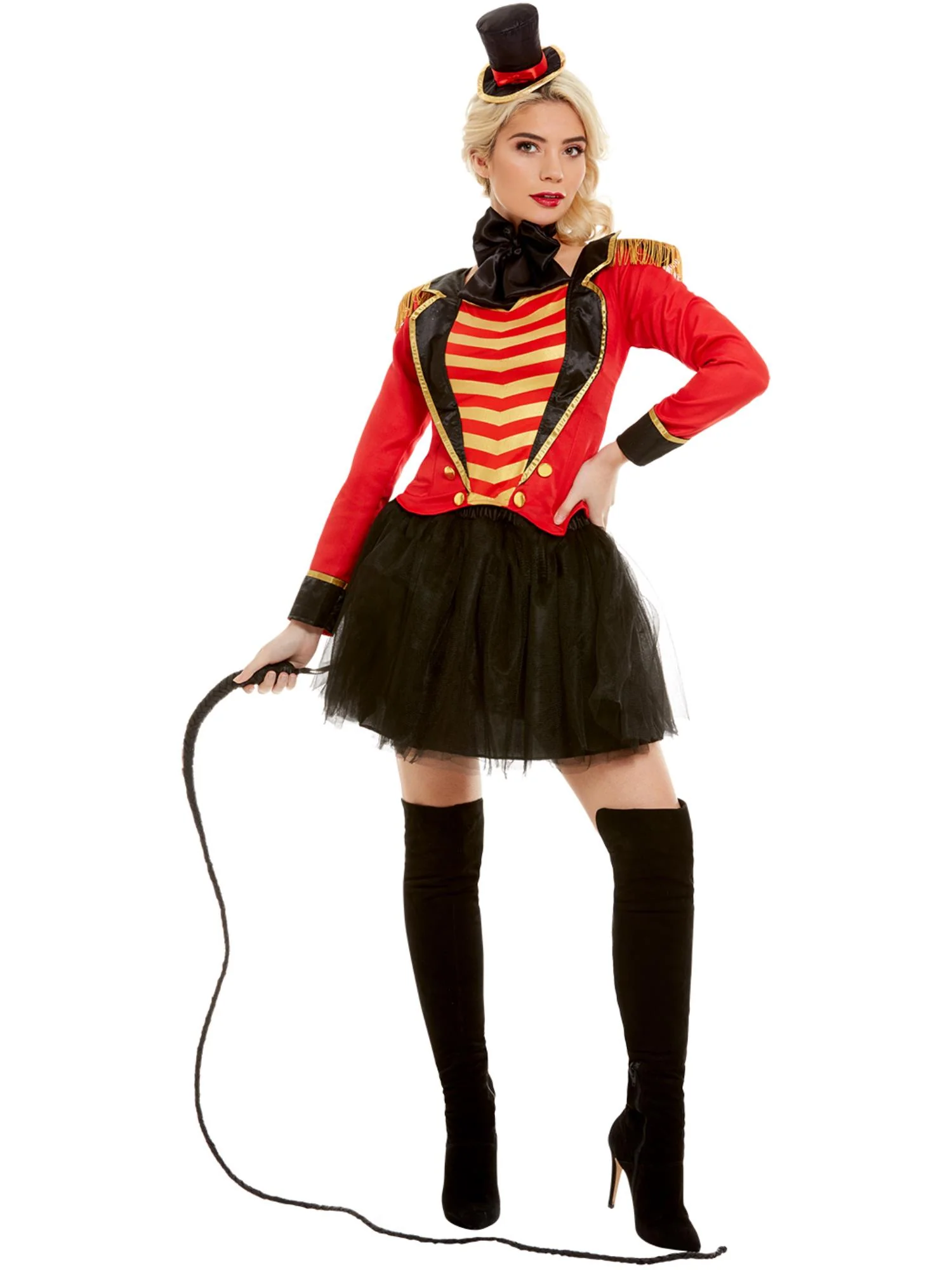 Deluxe Ringmaster Lady Costume, Red Wholesale - Image 4
