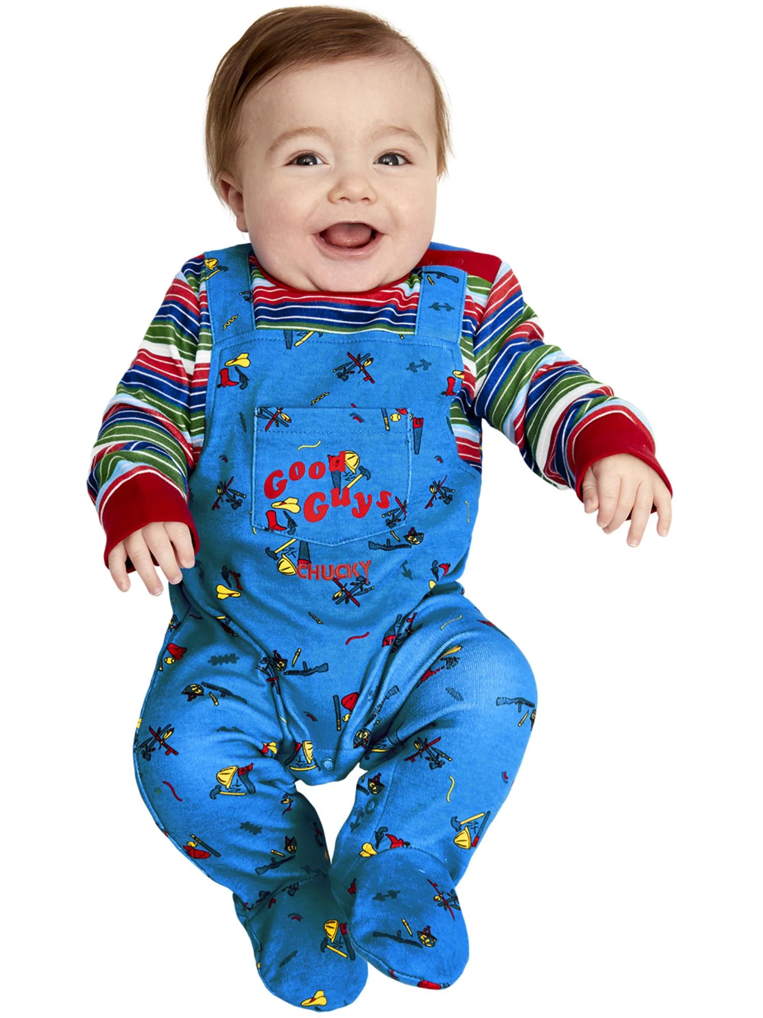 Chucky Baby Costume, Blue & Red Wholesale - Image 2