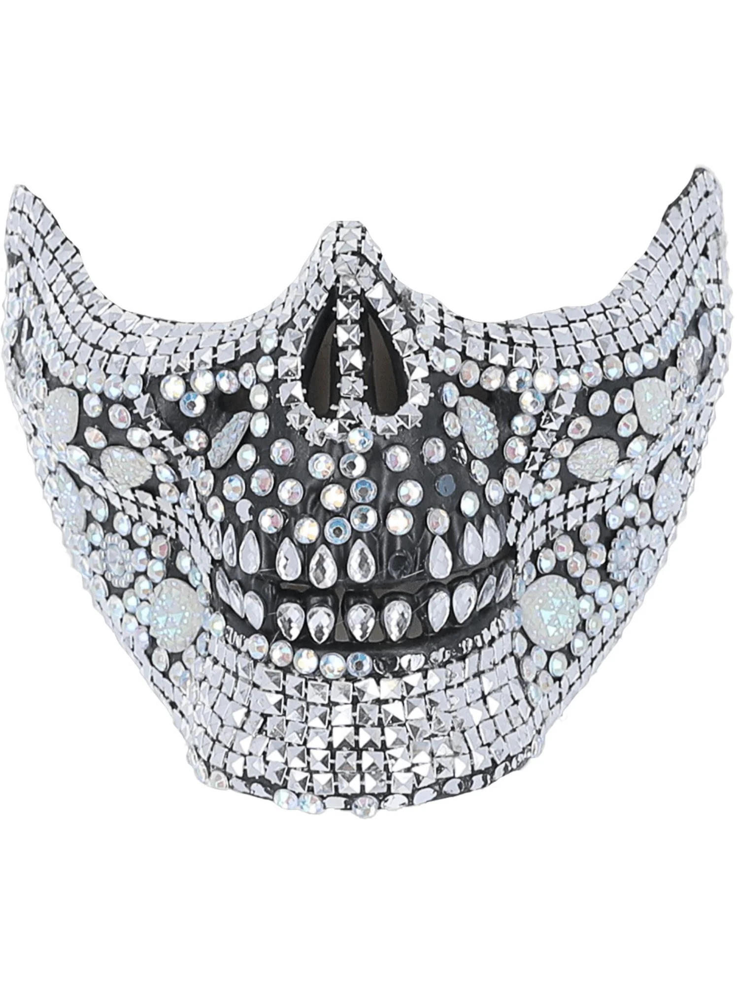 Deluxe Crystal Skull Half Face Mask Wholesale