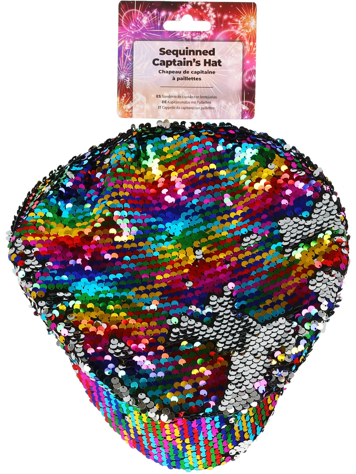 Sequin Captains Hat, Rainbow Wholesale - Image 2