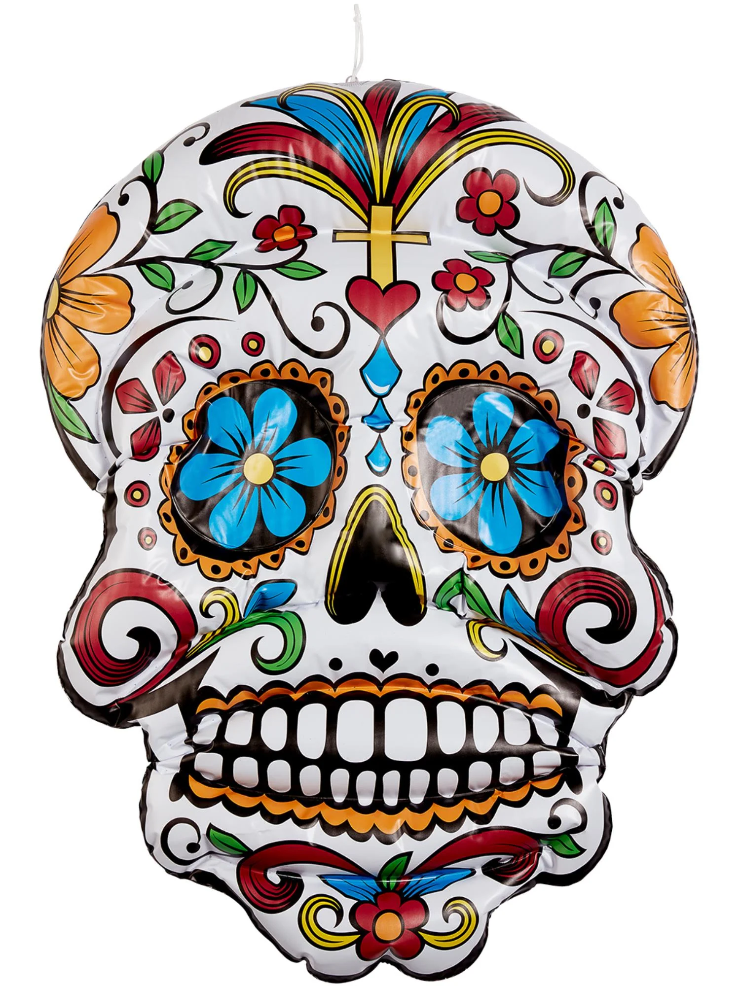 Inflatable Day of the Dead Hanging Skull, White Wholesale