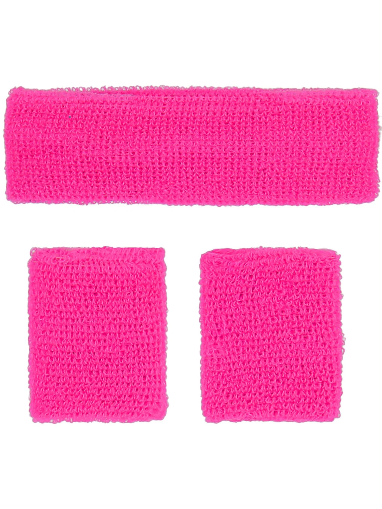 80s Neon Sweatbands, Pink  Wholesale - Image 2