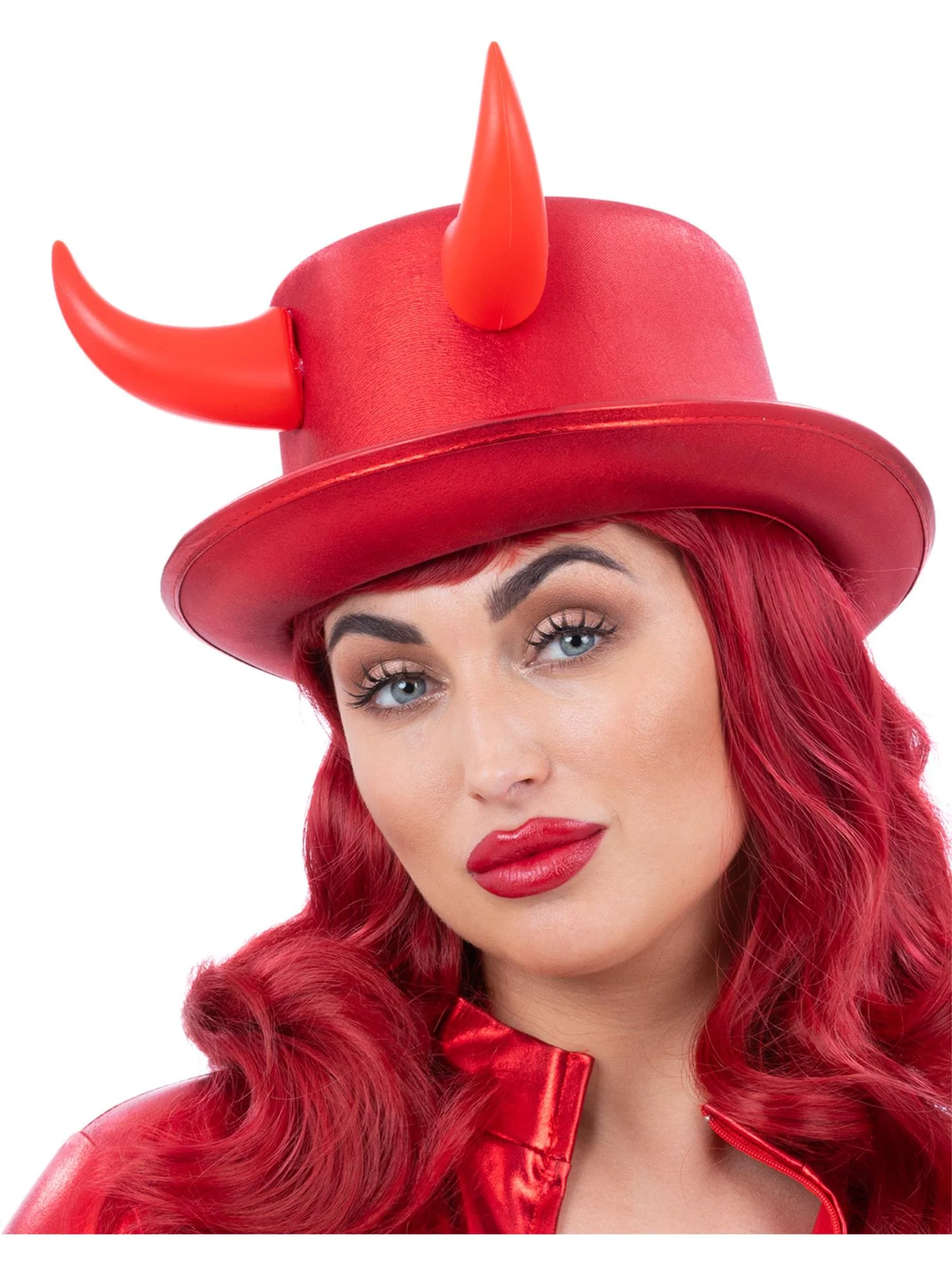 Fever Deluxe Red Devil Metallic Top Hat   Wholesale