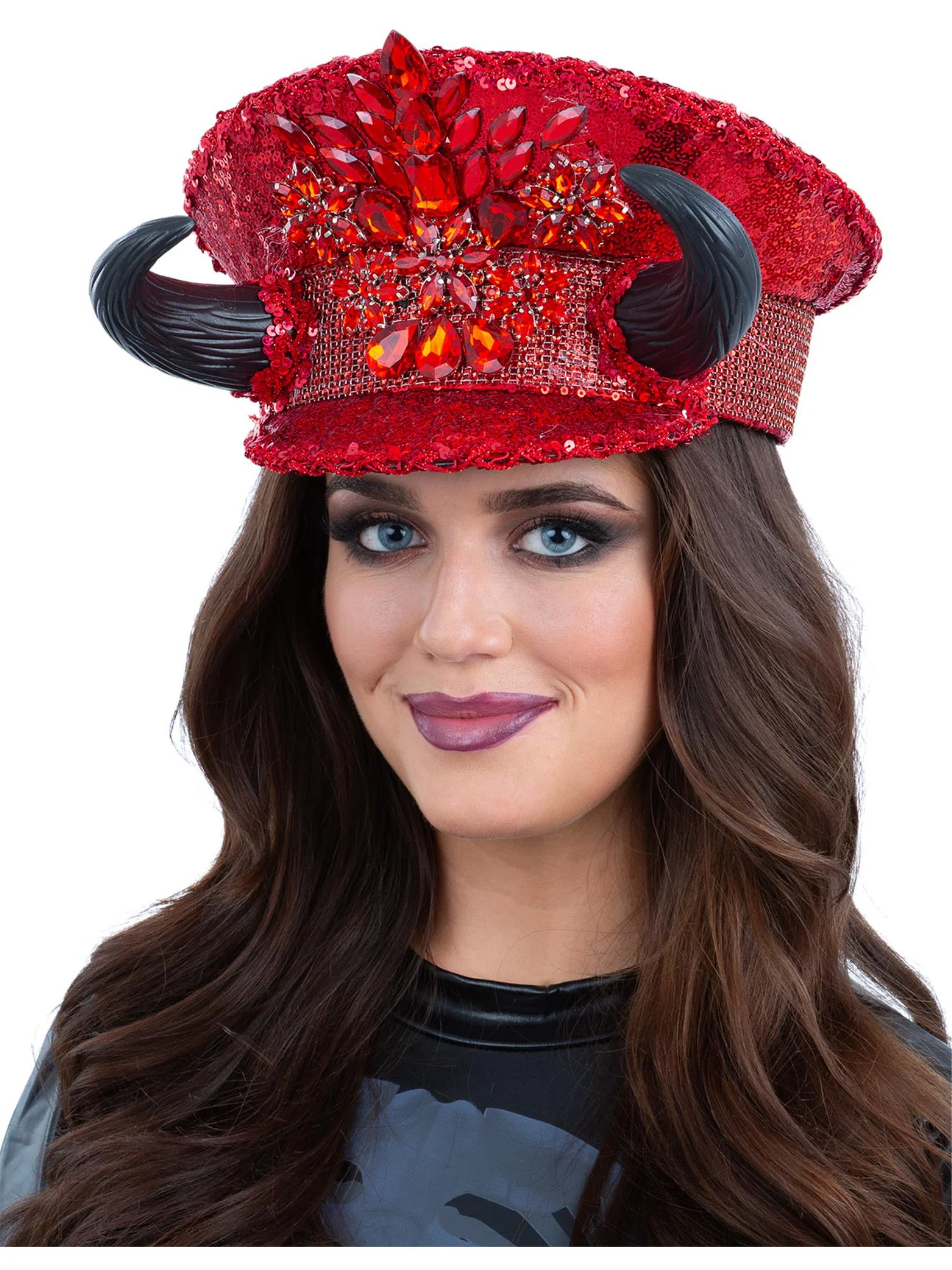 Fever Deluxe Devil Sequin Captains Hat  Wholesale - Image 2