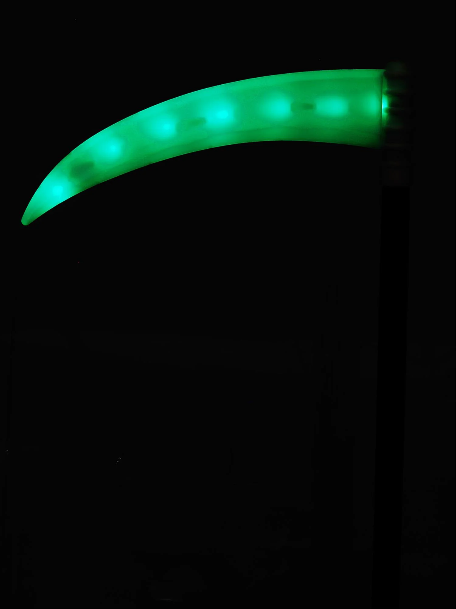 Light Up Green LED Scythe, Adjustable, 5pcs Wholesale - Image 2