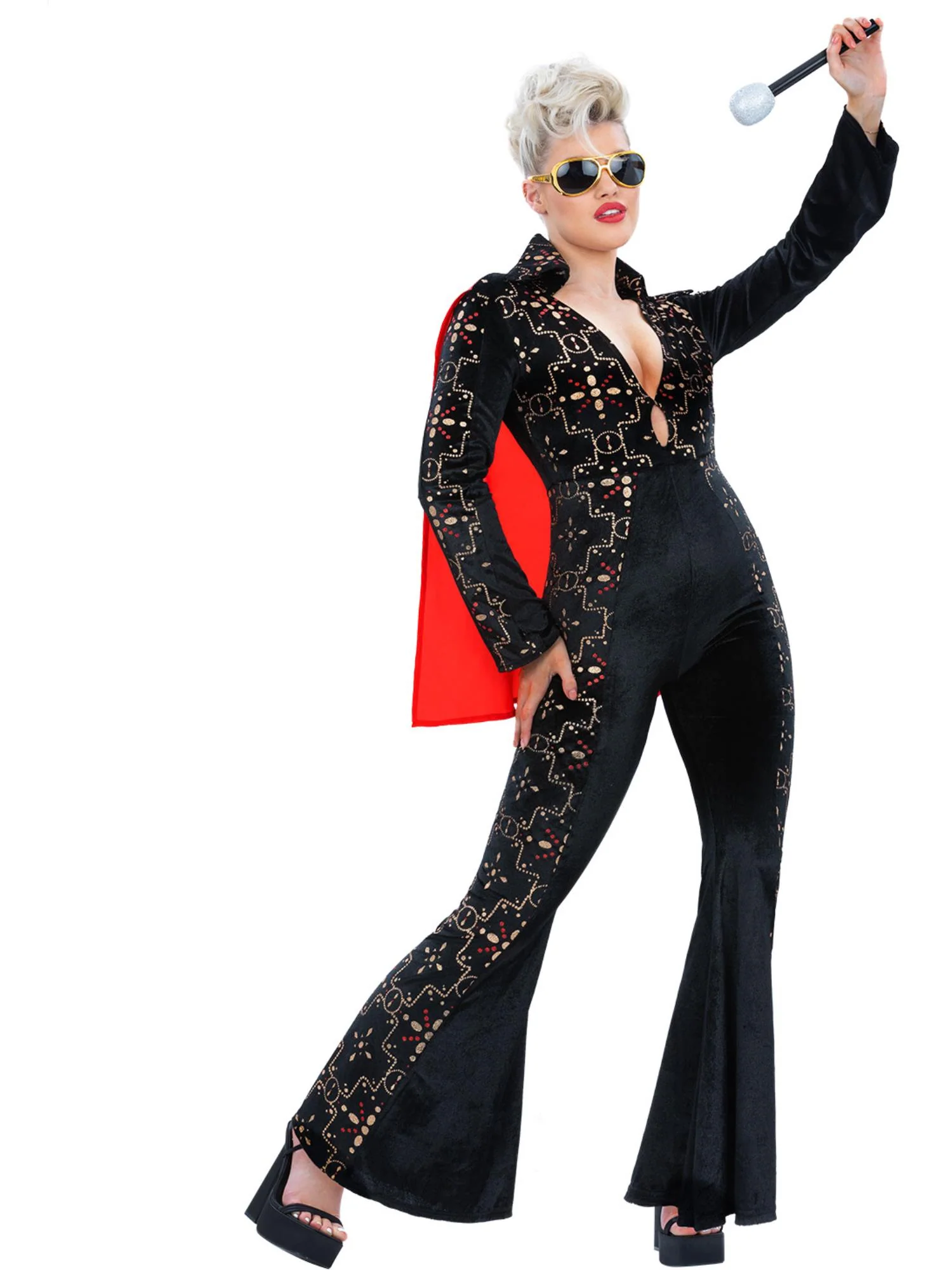 Elvis Black Rhinestone Costume Wholesale