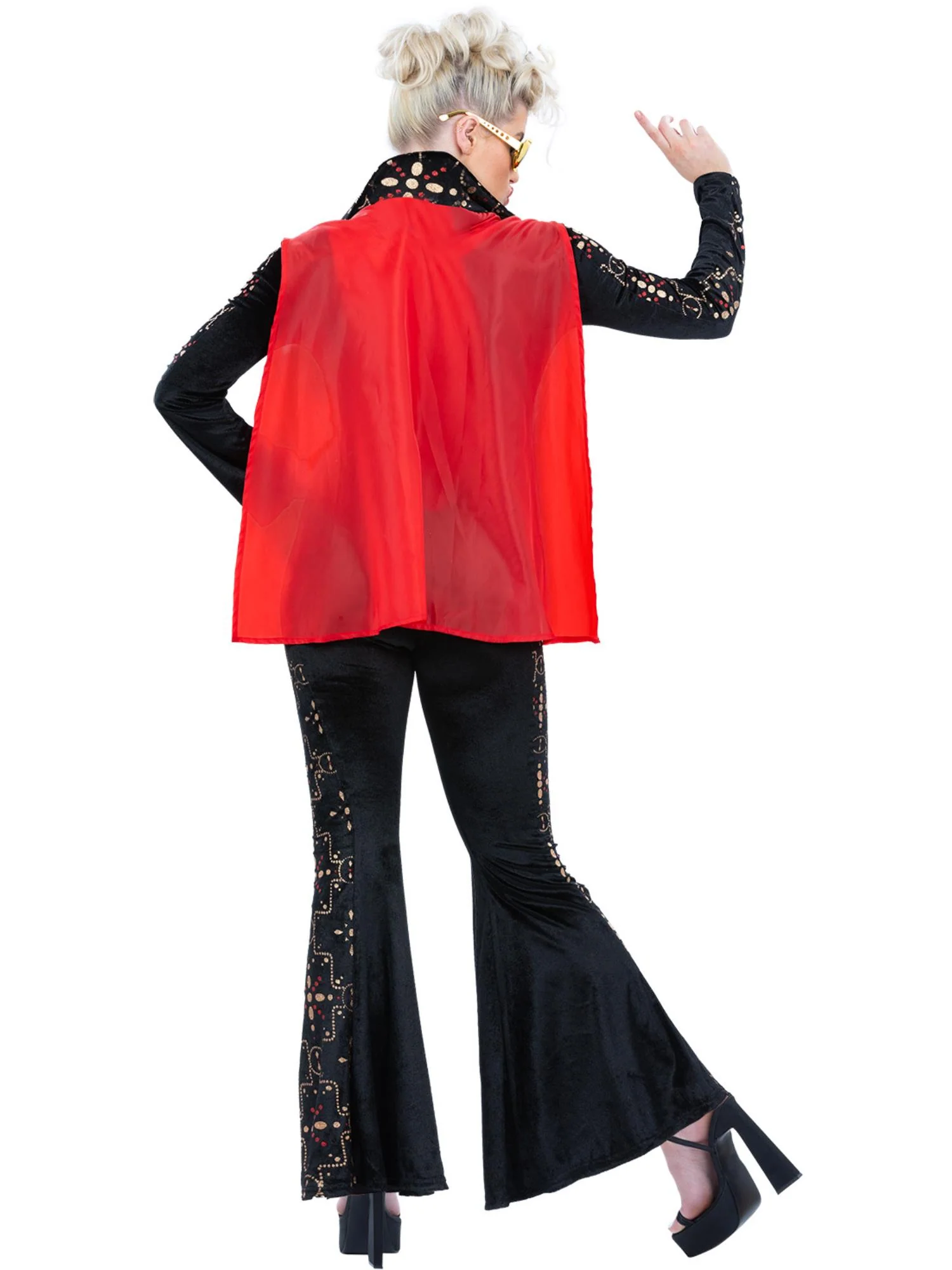 Elvis Black Rhinestone Costume Wholesale - Image 2