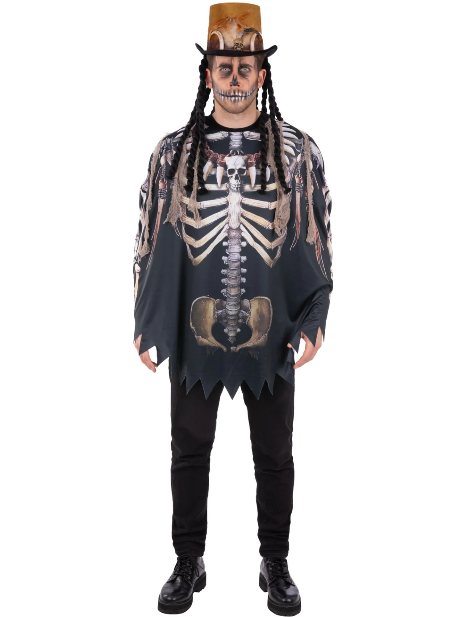 Voodoo Witch Doctor Poncho, Adult Wholesale - Image 2