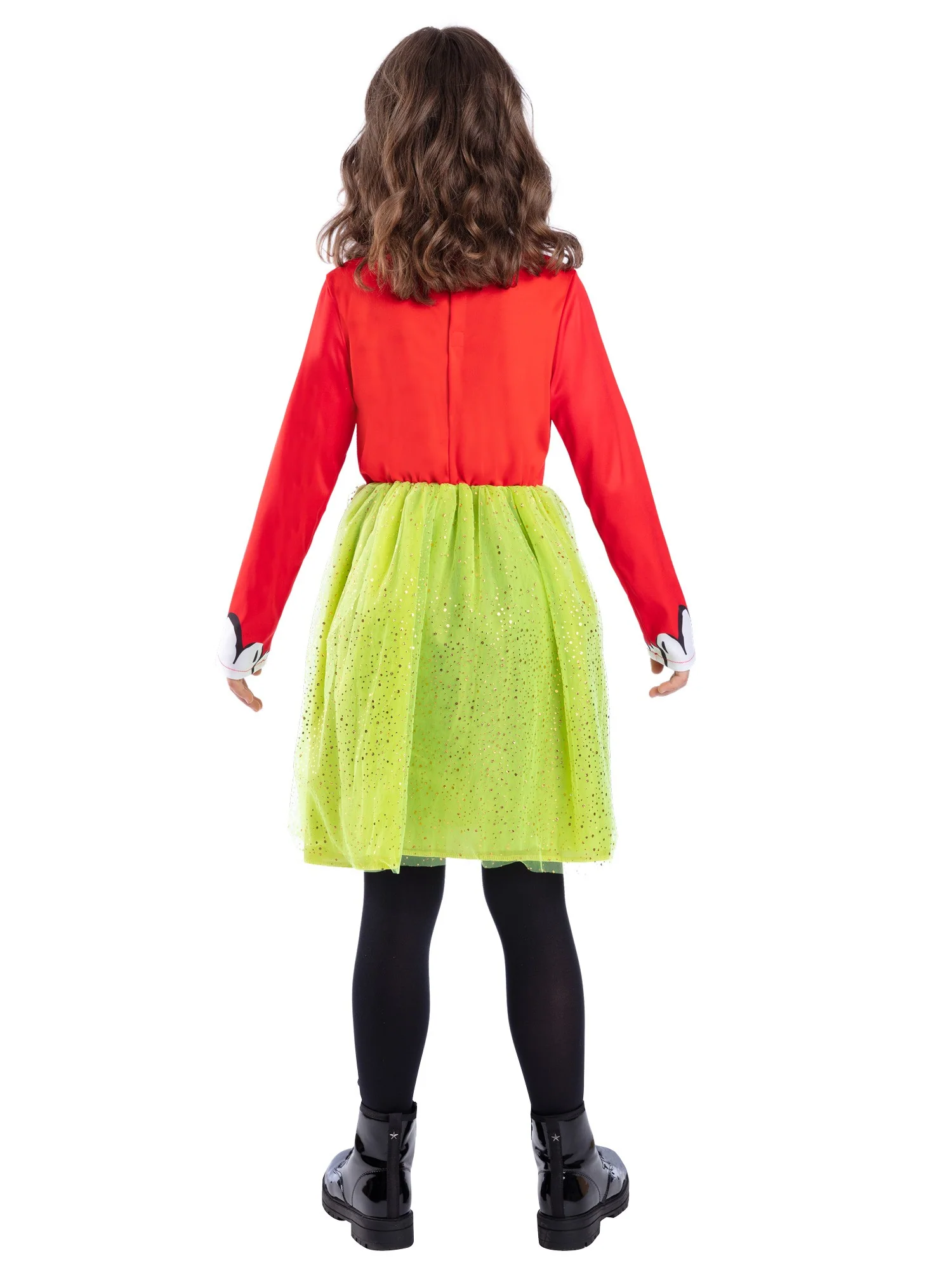 Dr Seuss The Grinch Santa Girls Costume Wholesale - Image 3