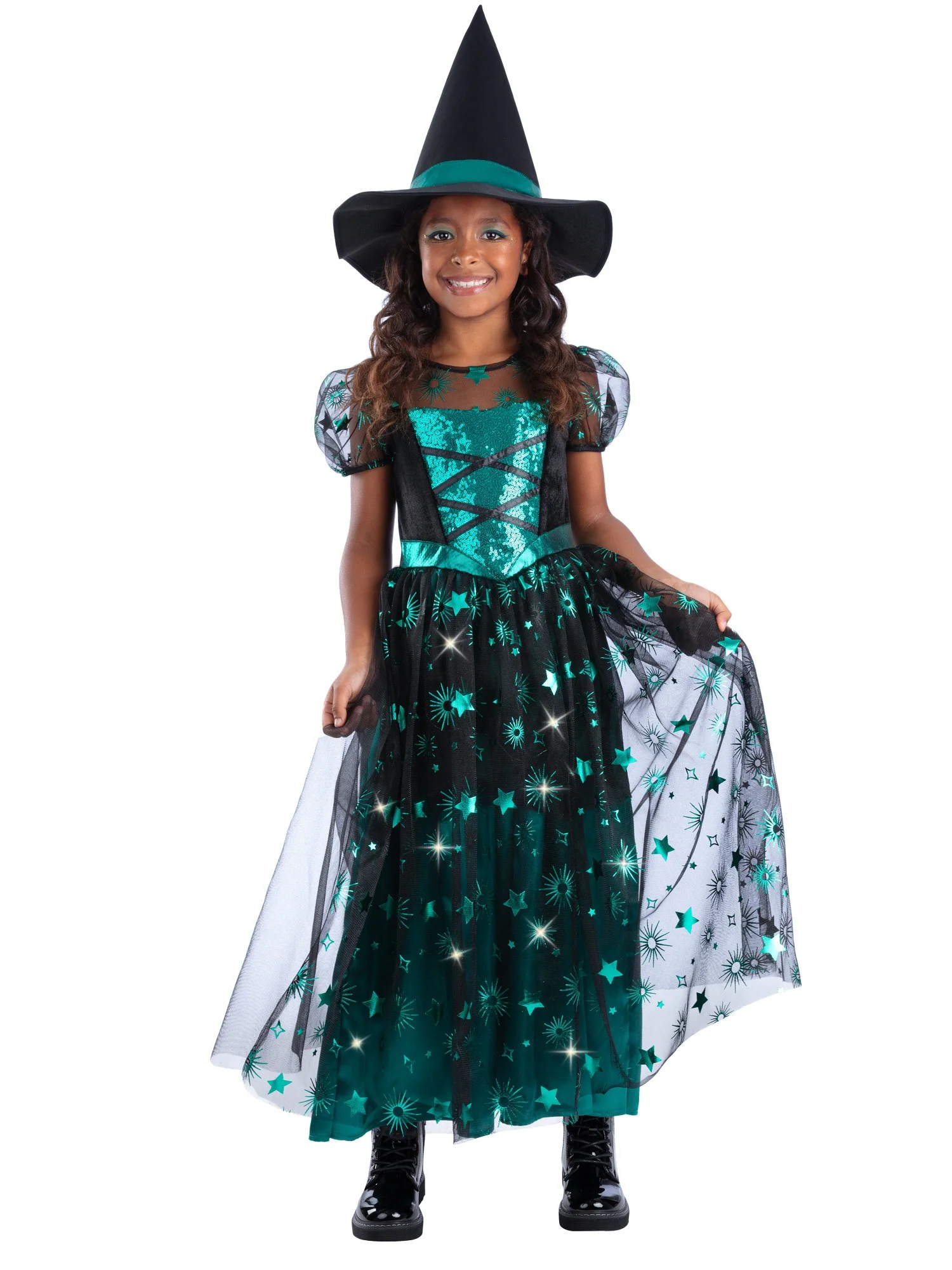 Emerald Witch Light Up Costume Wholesale - Image 2
