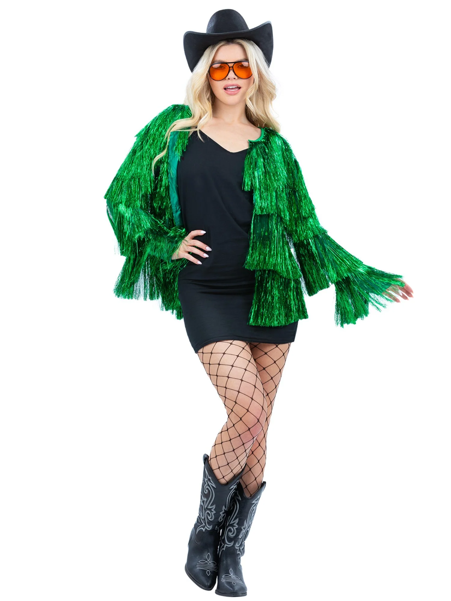 Fever Tinsel Festival Jacket, Green Wholesale - Image 4
