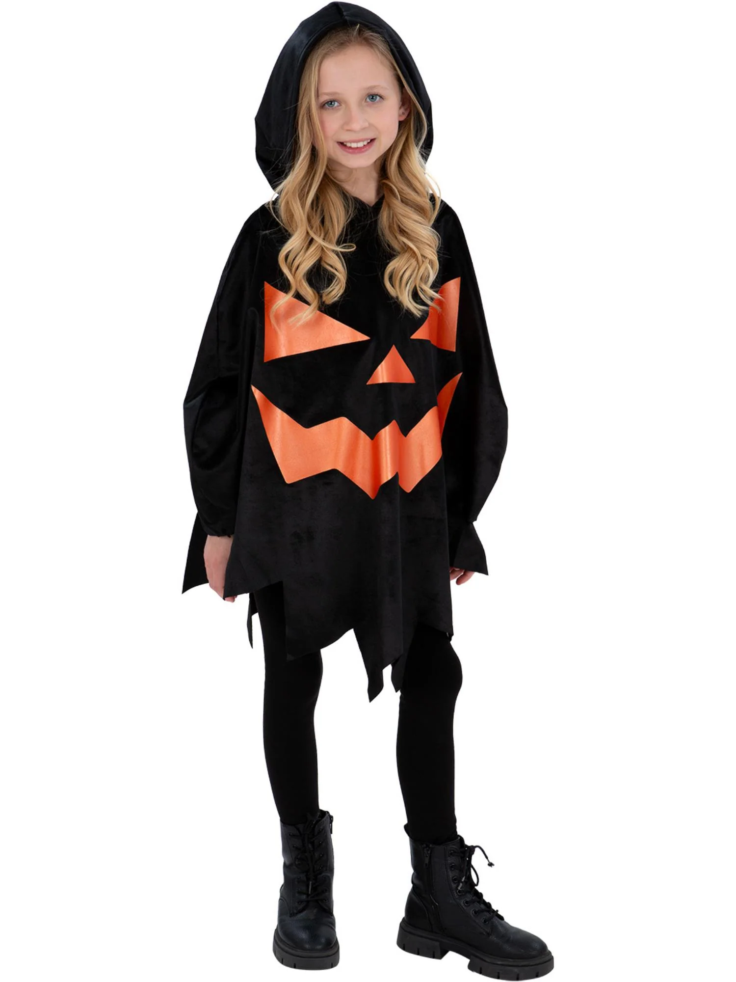 Pumpkin Poncho, Kids Unisex Wholesale - Image 2