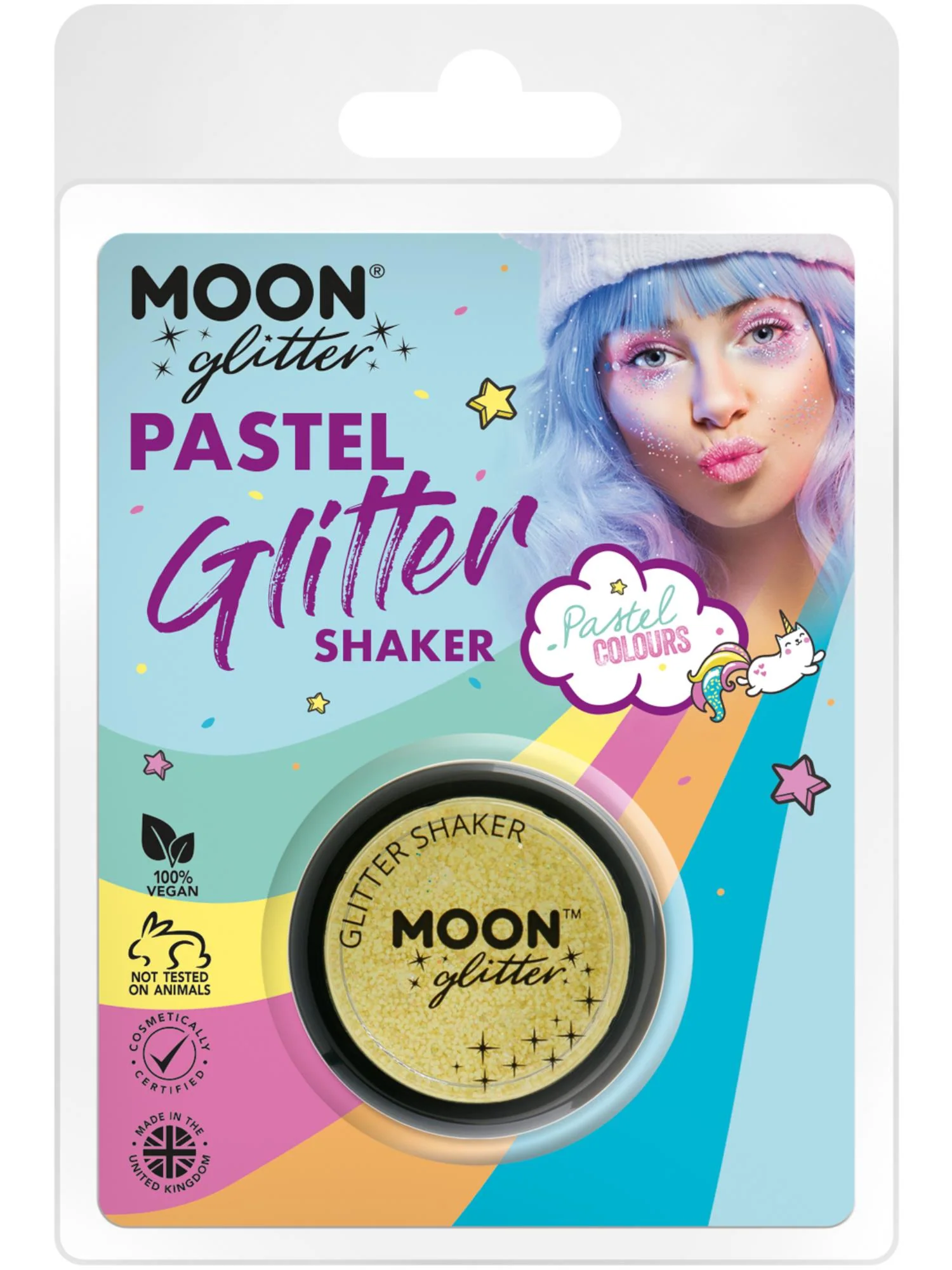 Moon Glitter Pastel Glitter Shakers, Lemon  Wholesale