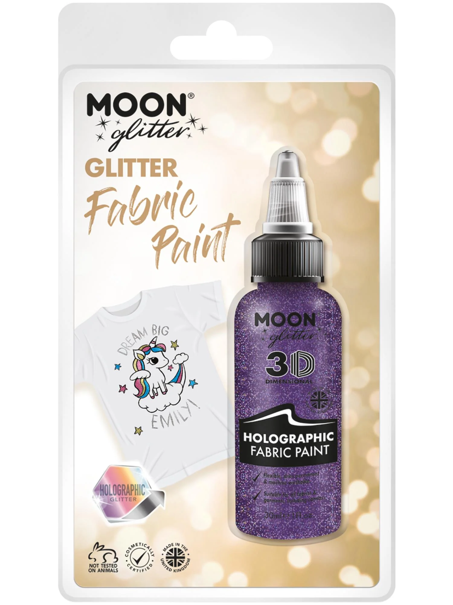 Moon Glitter Holographic Glitter Fabric Paint  Wholesale