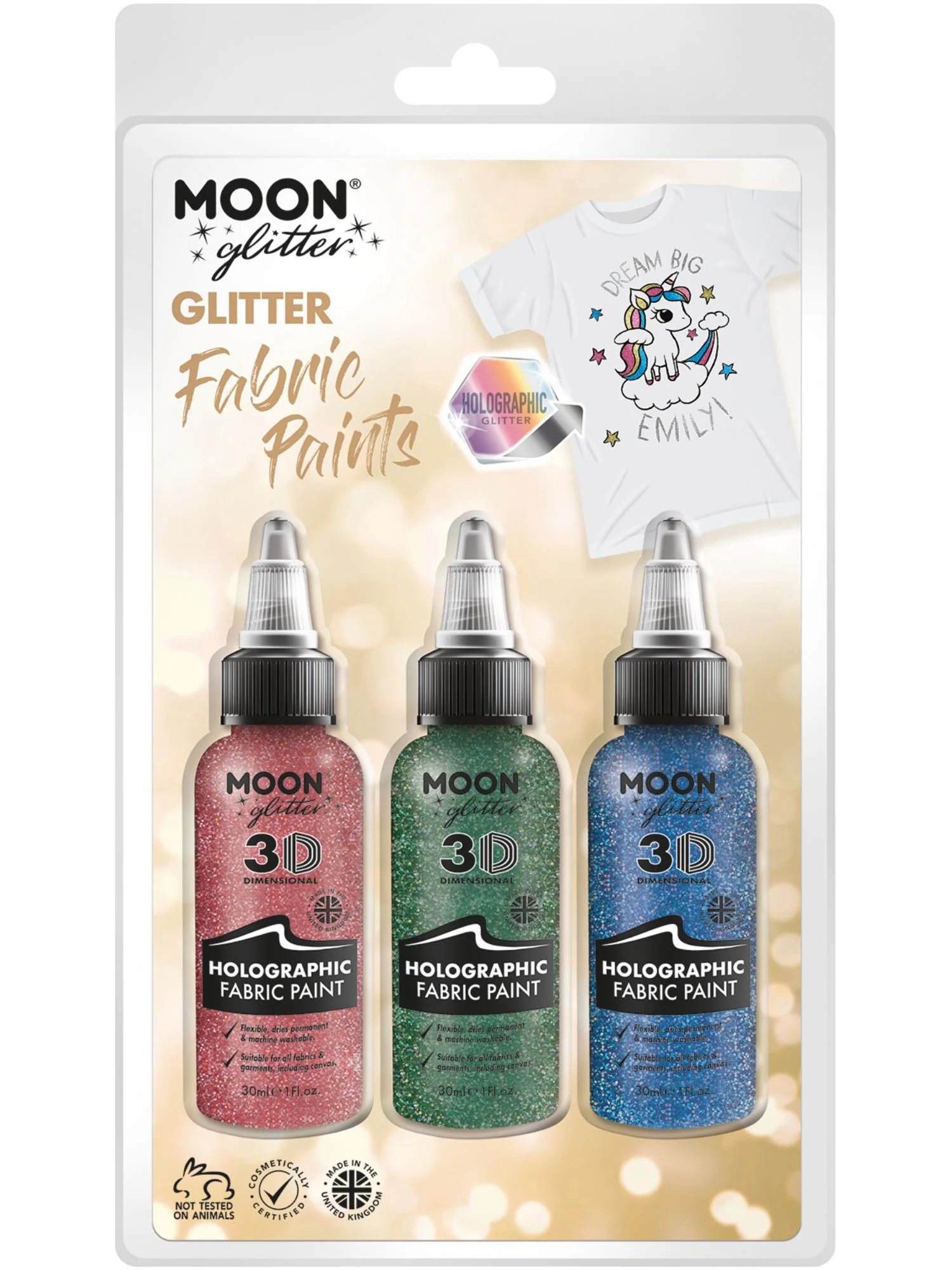 Moon Glitter Holographic Glitter Fabric Paint,   Wholesale