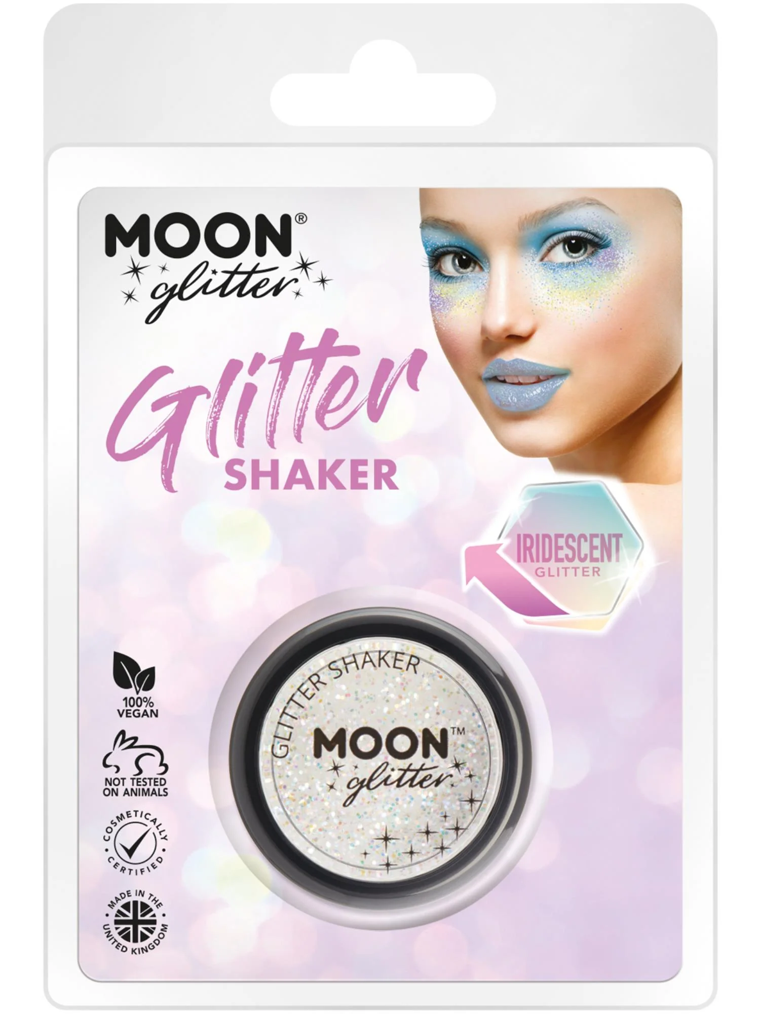 Moon Glitter Iridescent Glitter Shakers, White  Wholesale