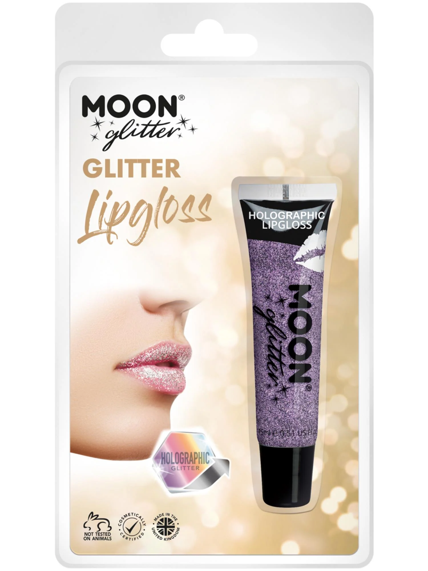 Moon Glitter Holographic Glitter Lipgloss, Purple  Wholesale
