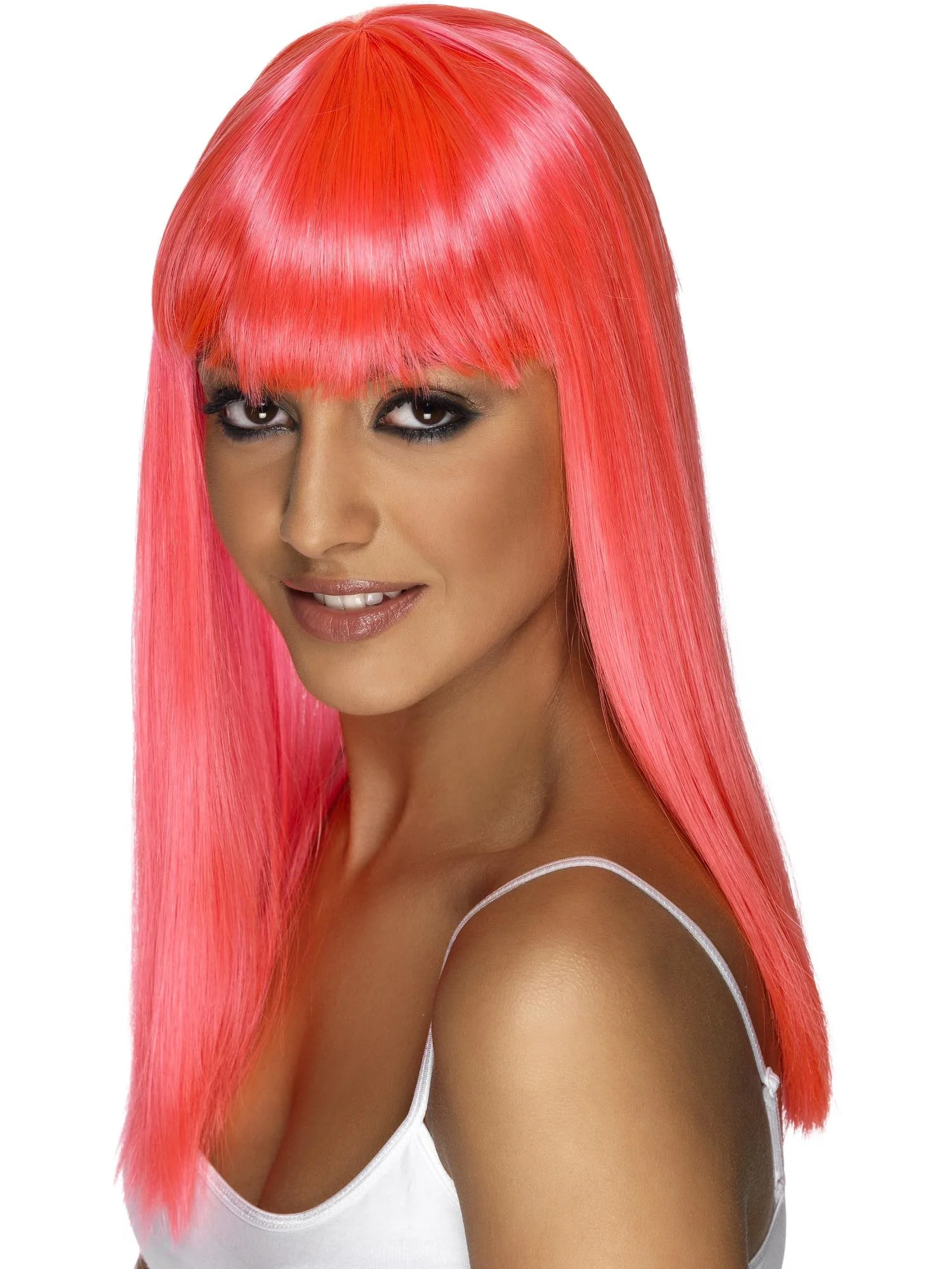 Glamourama Long and Straight Wig with Fringe Wholesale - Image 9
