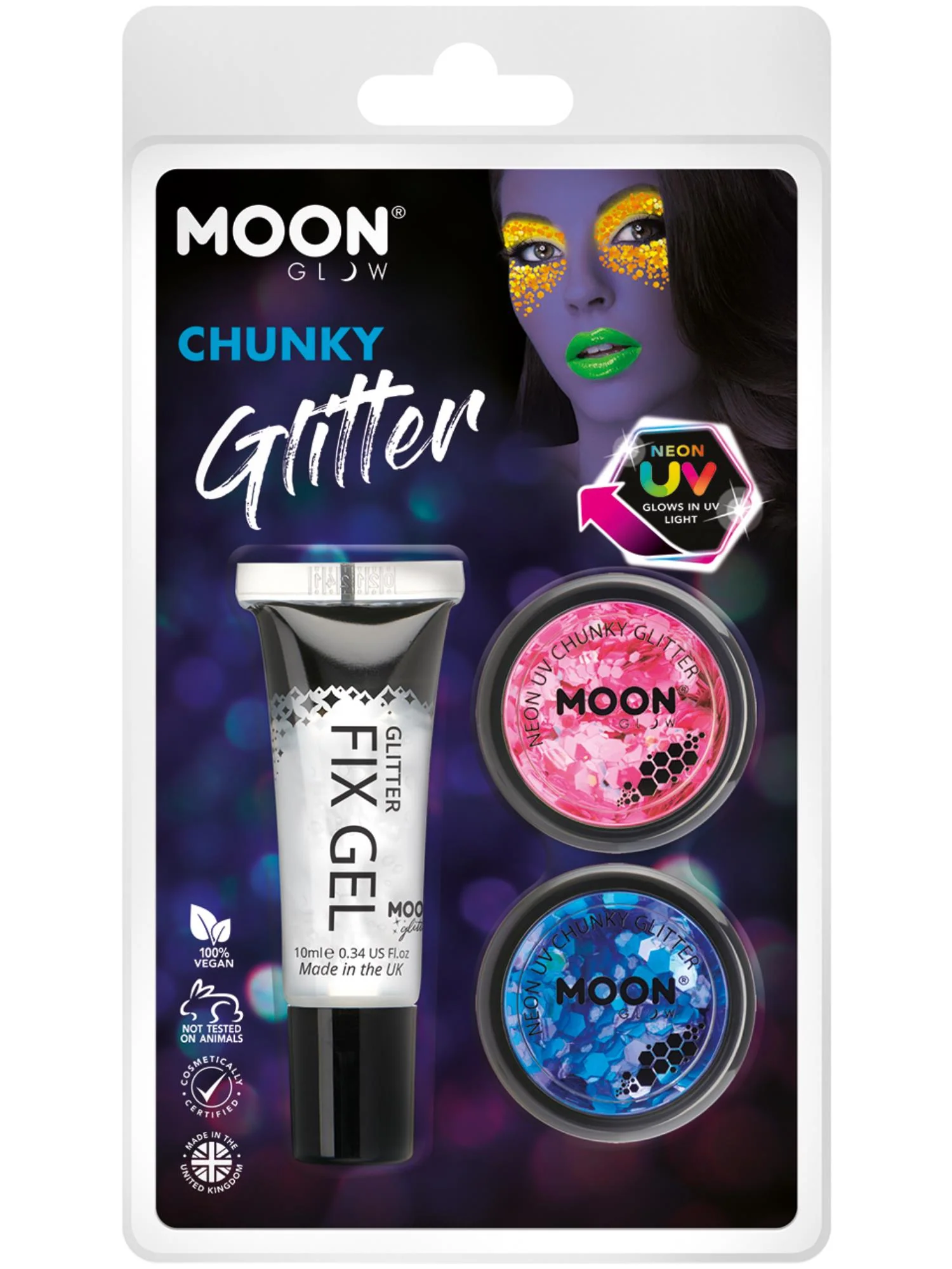 Moon Glow - Neon UV Chunky Glitter,   Wholesale