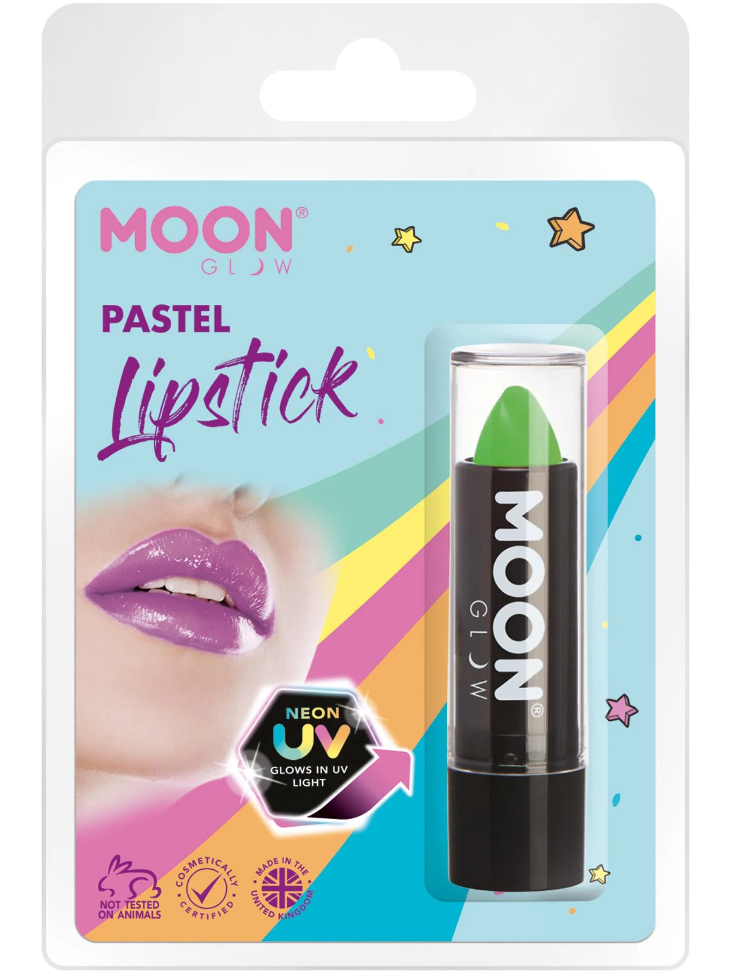 Moon Glow Pastel Neon UV Lipstick, Pastel Green Wholesale