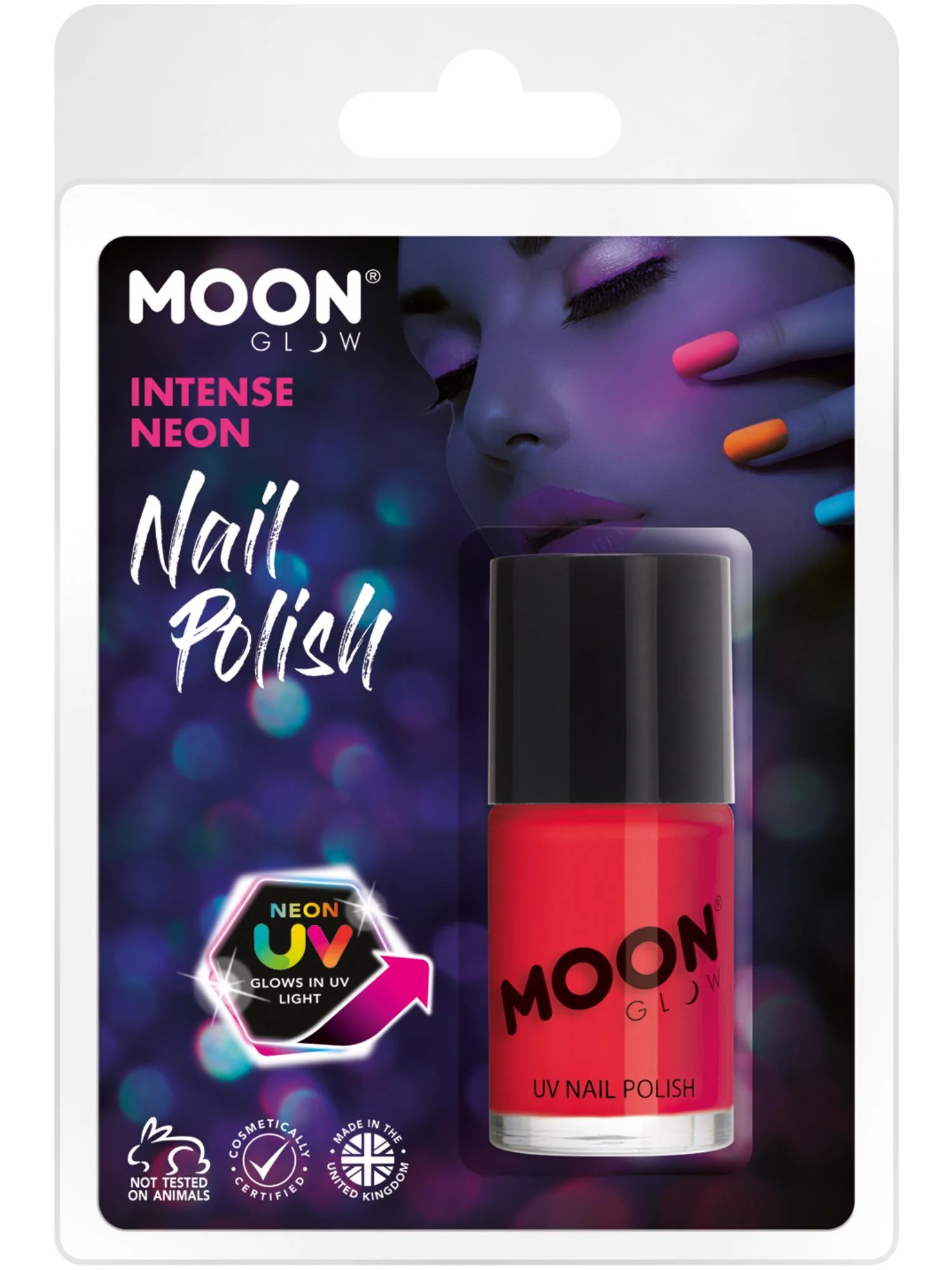 Moon Glow Intense Neon UV Nail Polish, Intense Red Wholesale