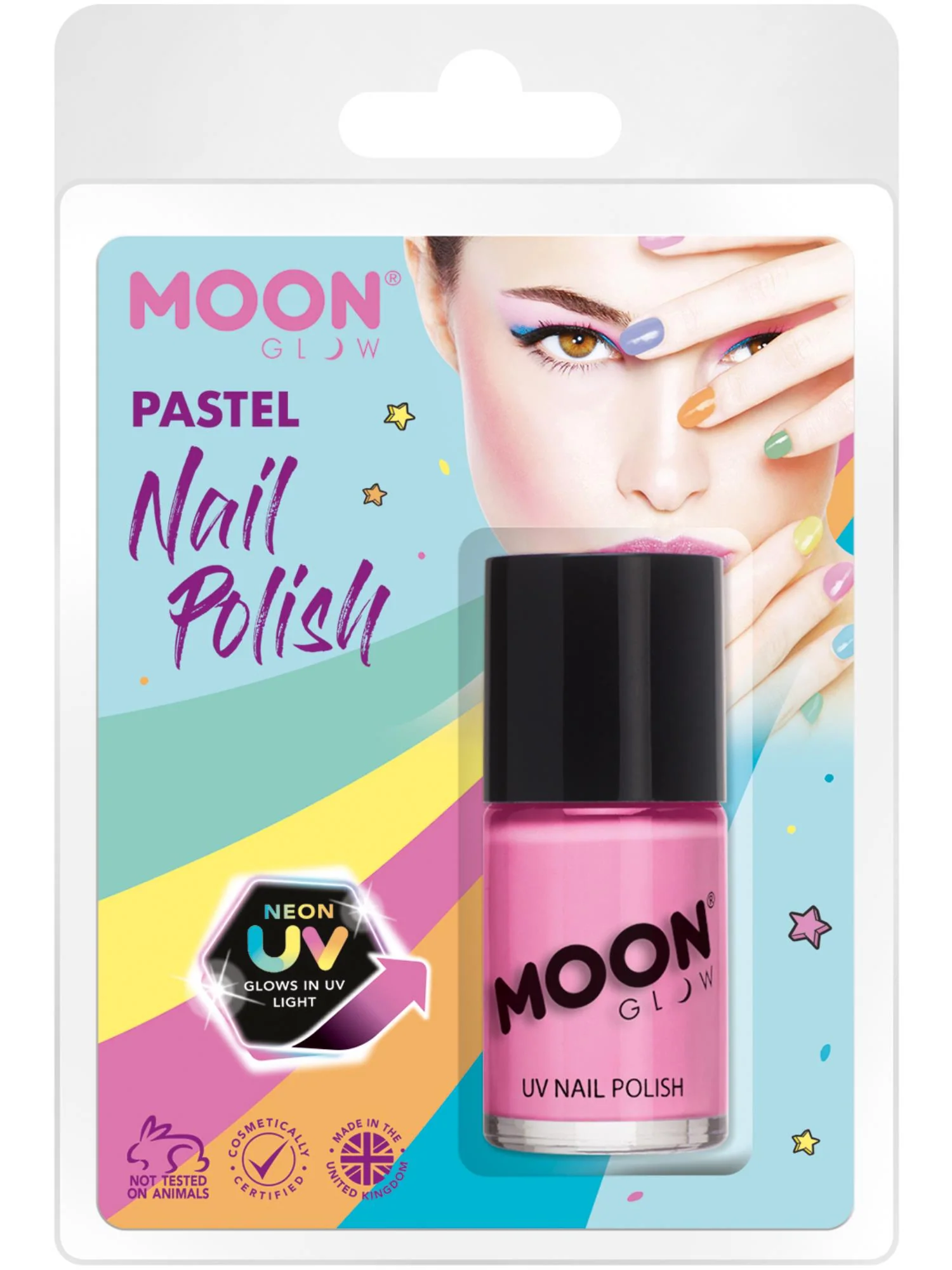 Moon Glow Pastel Neon UV Nail Polish, Pastel Pink  Wholesale