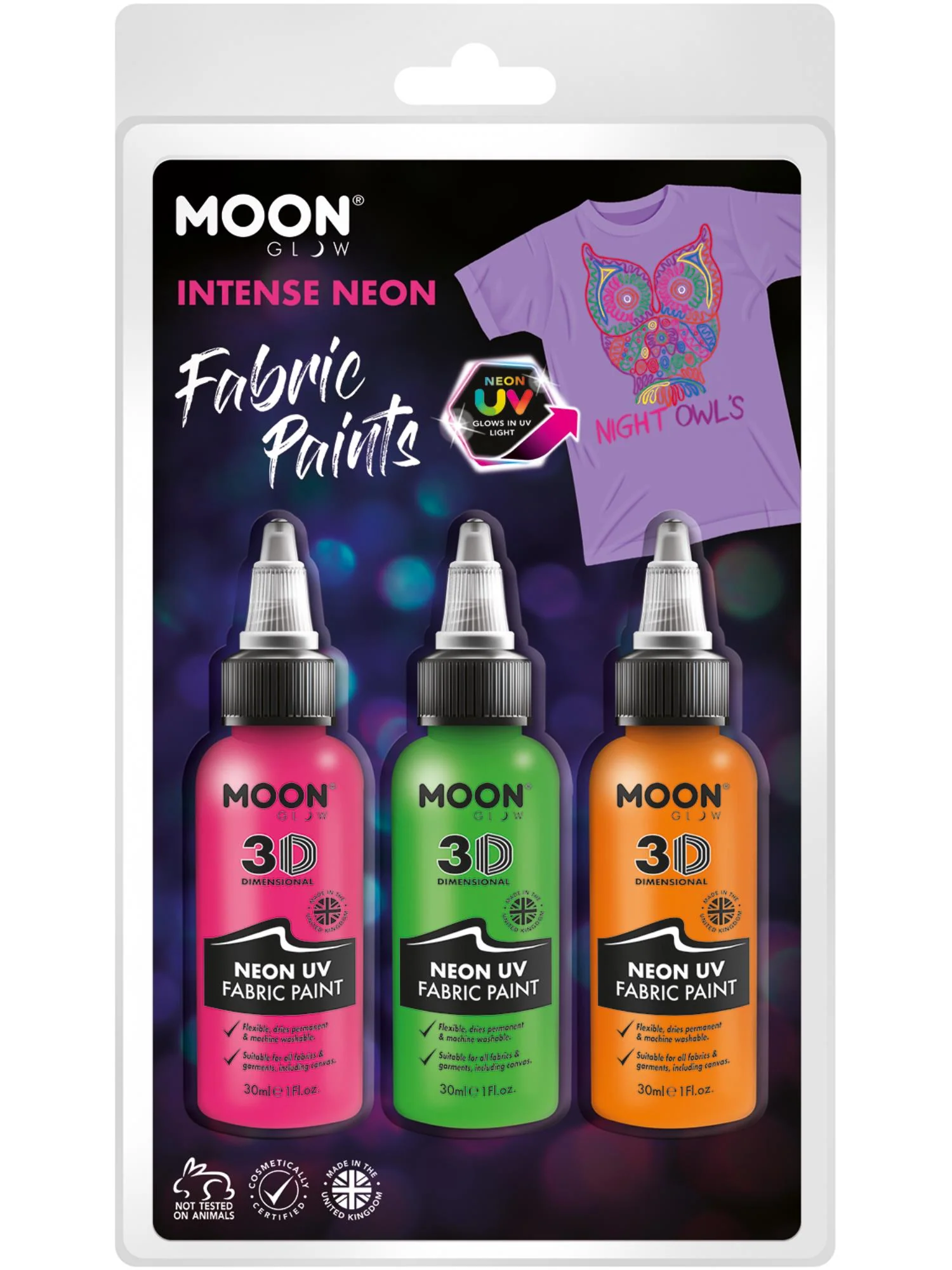 Moon Glow - Neon UV Intense Fabric Paint, Wholesale