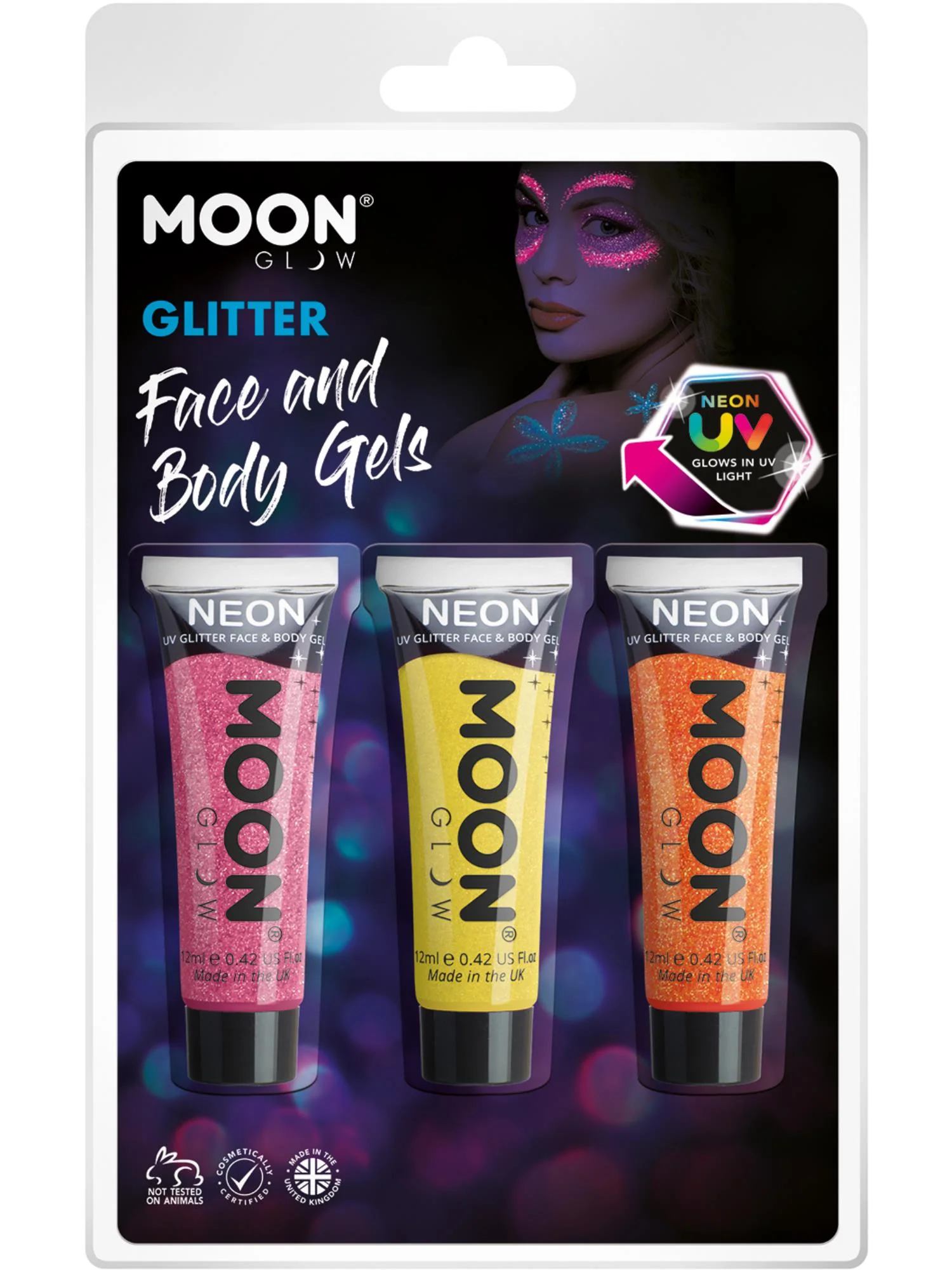 Moon Glow Neon UV Fine Glitter Gel,   Wholesale