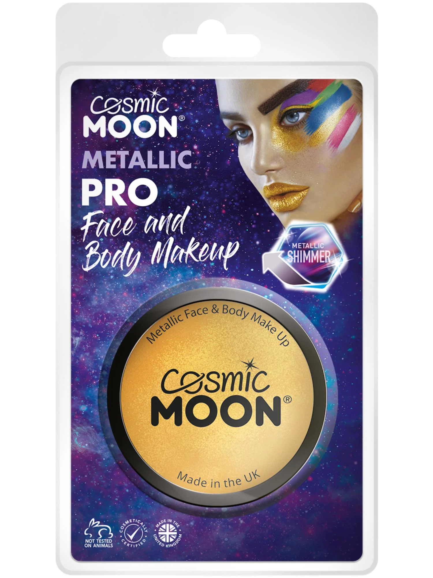 Cosmic Moon Metallic Pro Face Paint Cake Pots, Gol  Wholesale