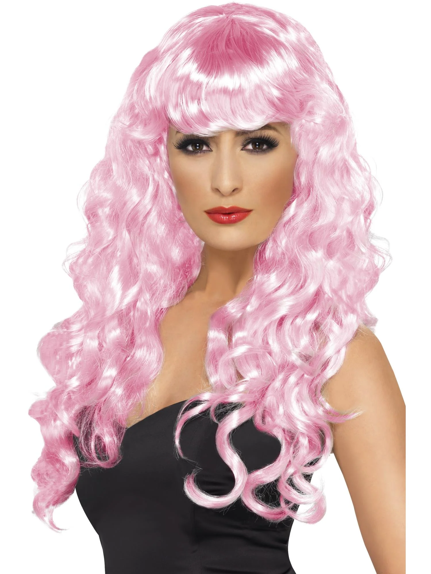 Siren Long Curly Wig with Fringe Wholesale - Image 8